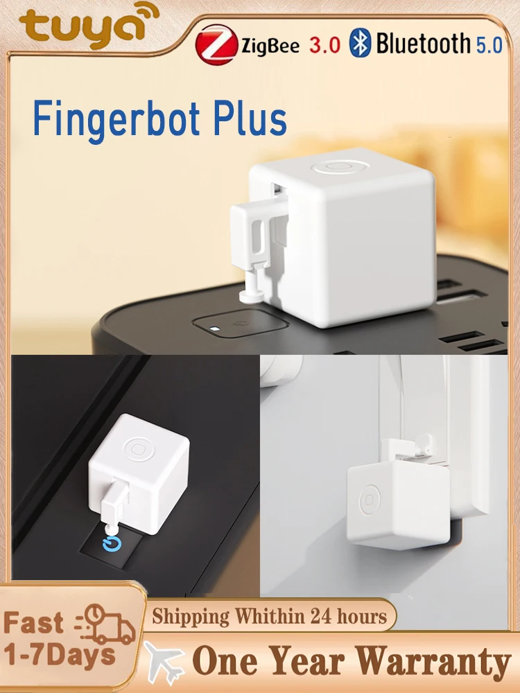 Tuya Fingerbot ZigBee/Bluetooth Tuya Fingerbot PLUS Pousseur de boutons rechargeable Nouveau robot de doigt automatique Contrôle vocal