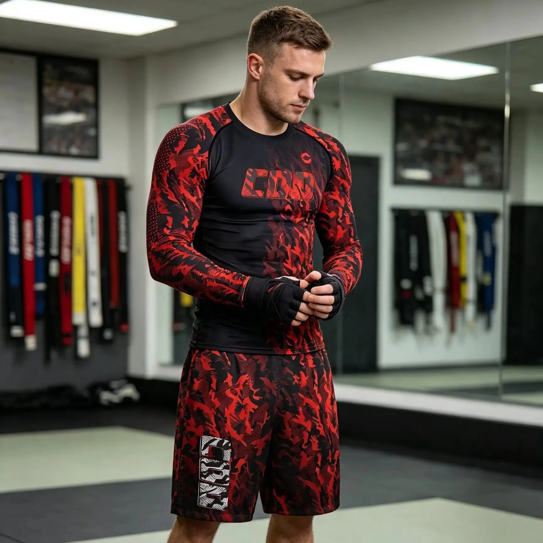 Men's Porfessional Martial Art Muay Thai Sportwear Cody Lundin High Elasticity Kimono Jiu Jitsu Gi Jogging Sport Training Suit