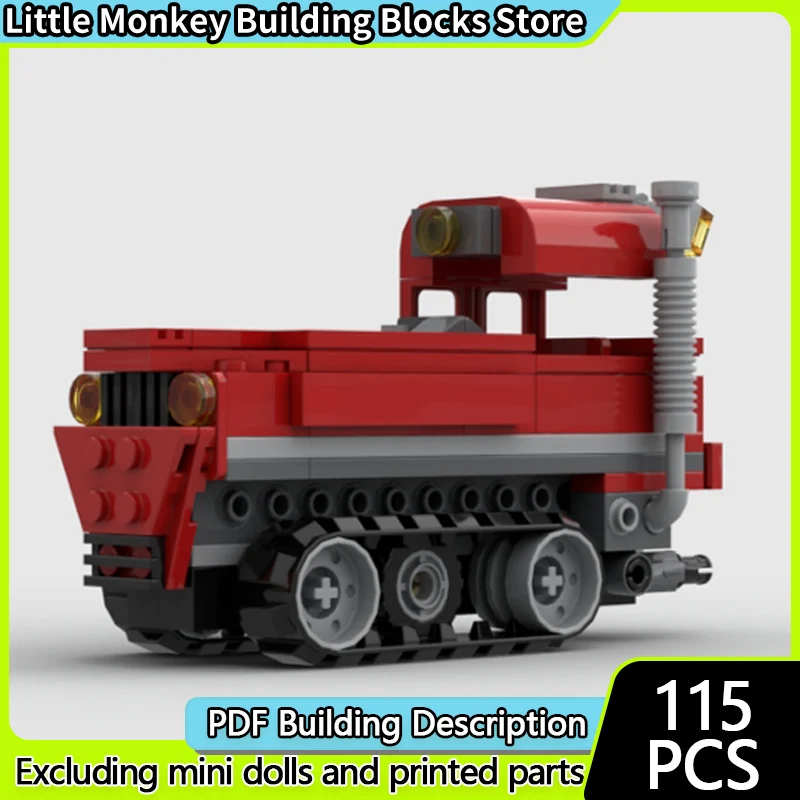 

Конструктор City Car Model MOC: Классический футуристический гусеничный трактор, модульная технология, подарок для детей на праздник, игрушка для сборки