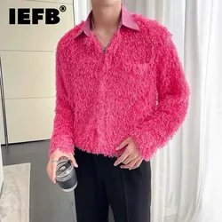 IEFB-Chemise à glands Elgance pour hommes, haut à manches longues, conception de niche, document solide, vêtements de personnalité, style coréen, mode, 9C2939, 2023