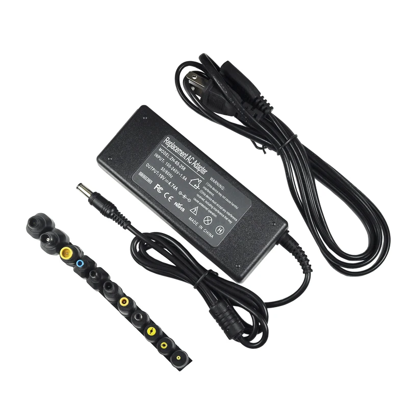 19V 4.74A 90W Laptop Charger Adapter Power Supply for Dell HP Lenovo ASUS Acer Power Adapter with 11 Converters