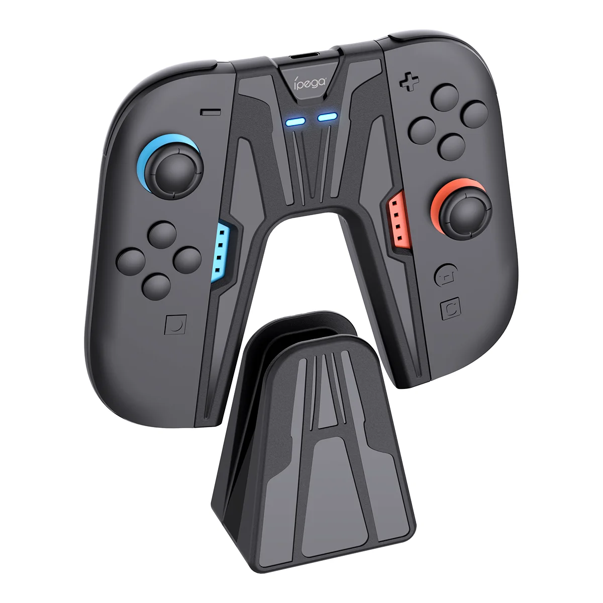 Magnetic Charging Dock PG-SW2129A for Switch 2 Joypad with Auto-Adsorption,LED Status Light (Blue/Orange),Includes Storage Base