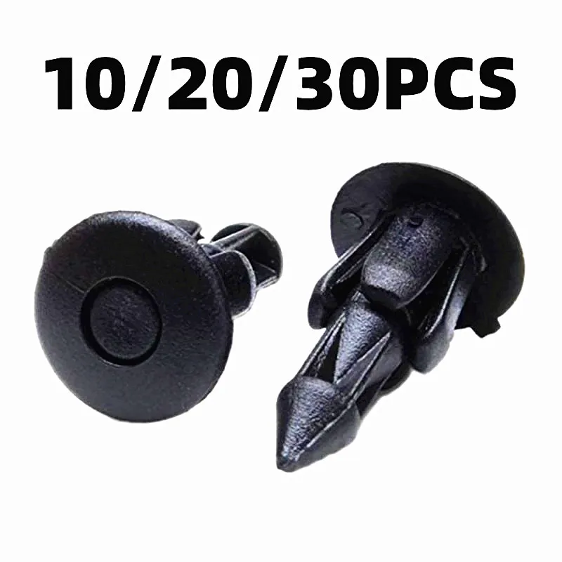 10/20/30PCS 6mm Black Rivet Fairing Body Trim Panel Fastener Screw Clamp for Honda Motorcycles