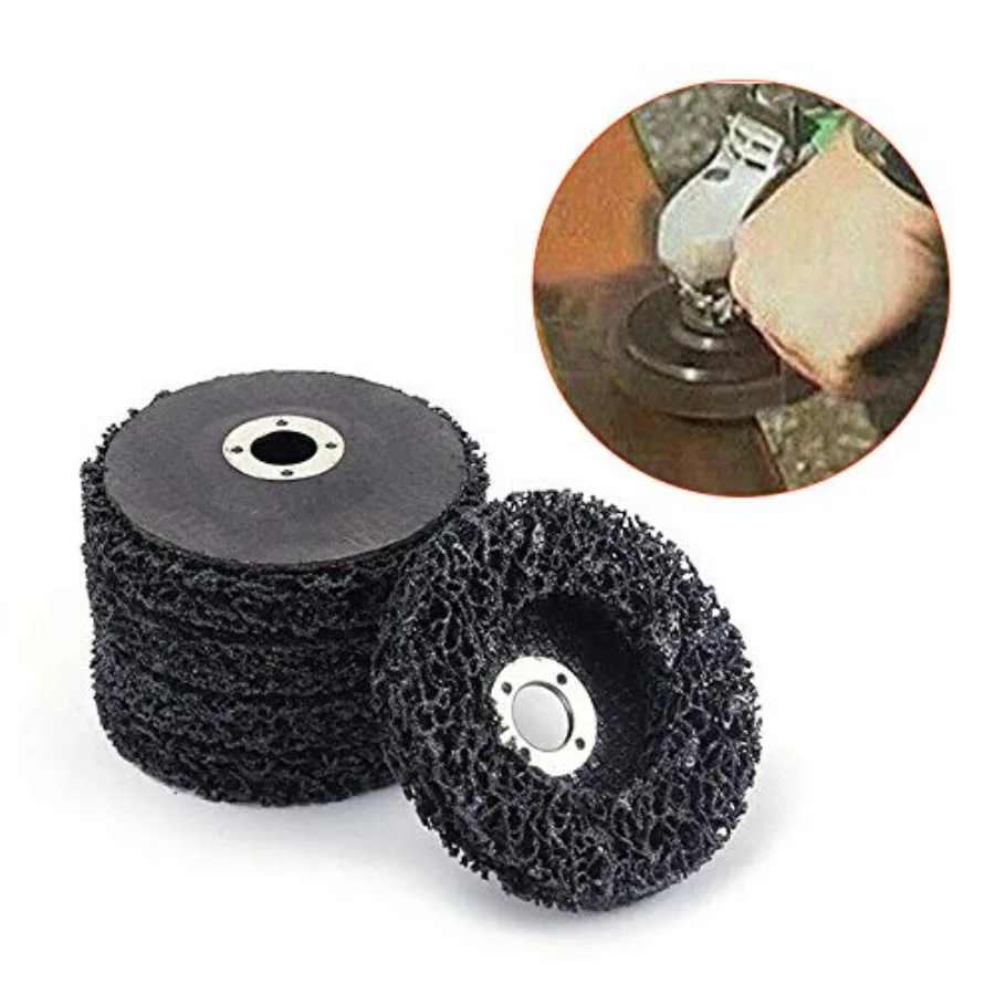 

4" x 16mm Poly Strip Discs Stripping Wheel for Angle Grinder -Remove Paint, Rust and Clean Welds Oxidation 5 Pack-Black
