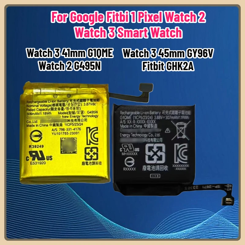 

G1QME GHK2A GY96V GY96V Battery For Google Fitbi 1 Pixel Watch 2 Watch 3 Smart Watch with Built-in Battery