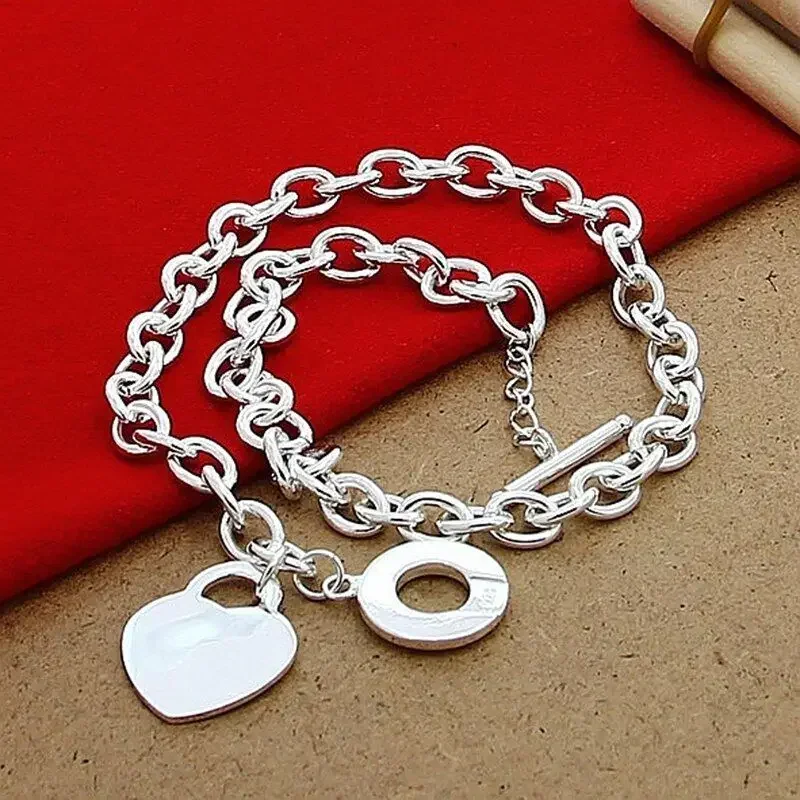 

Timeless Charm 925 Sterling Silver Heart Card Pendant Necklace Chains Fashion Jewelry