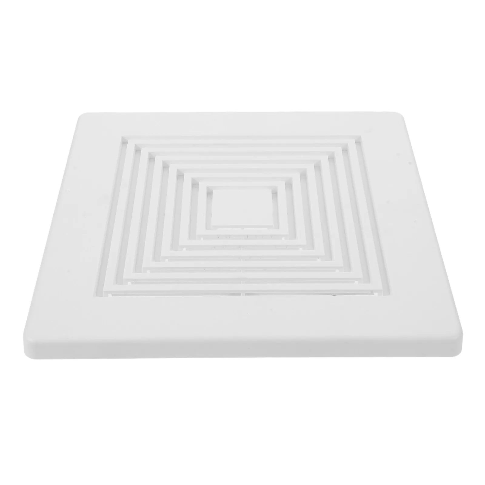 White Square Bathroom Exhaust Fan Cover Spring Ceiling Vent Grille Replacement Universal Extractor Fan Grill for Shower Restroom