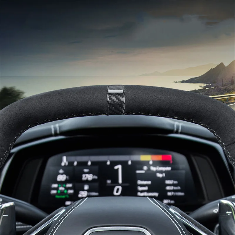 

Для Chevrolet Corvette C8 2020 2021 2022 2023, углеродное волокно, крышка рулевого колеса автомобиля, кольцо, накладка, наклейка, аксессуары