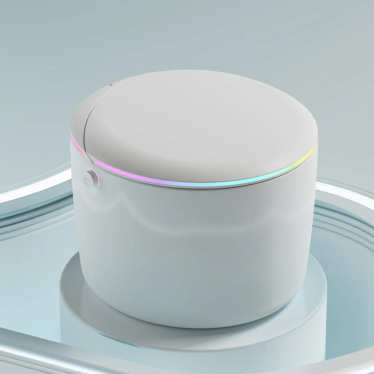 

Modern Foot Sensor Auto Flushing Flip Intelligent Bathroom WC Toilet Bowl P-trap Egg Shape Smart Toilet