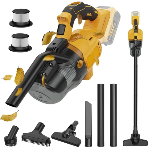 Aspirador de pó portátil com 2 peças de filtro elétrico sem fio para casa, carro, limpeza de pêlos de animais de estimação para bateria dewalt 20v