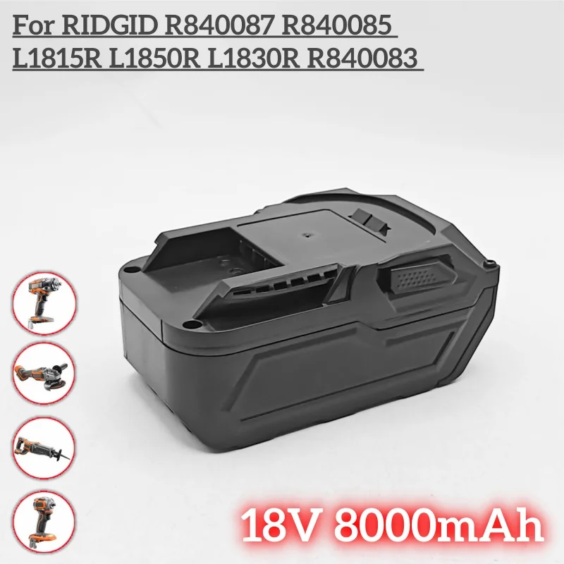 R840087 For AEG 18V Battery Lithium-Ion Battery For RIDGID R840085 L1815R L1850R L1830R R840083 Series Cordless Power Tool