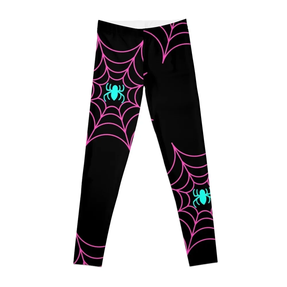 

Pink web, spider ghost web, Gwen pink spidey web, grl pwr, Halloween web spider Leggings Women's pants Womens Leggings