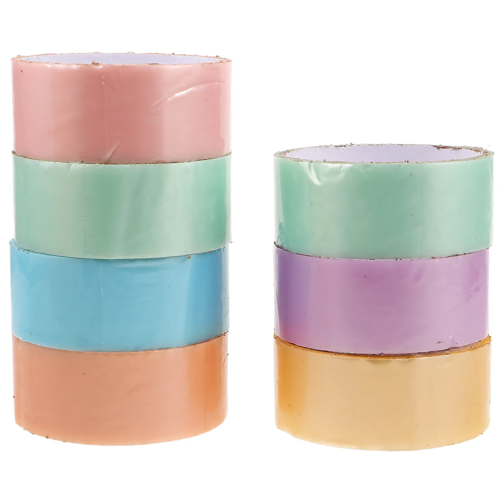 

7 рулонов разноцветной клейкой ленты с ярким радужным дизайном, широкое покрытие поверхности, для образовательных и творческих проектов, детские художественные принадлежности