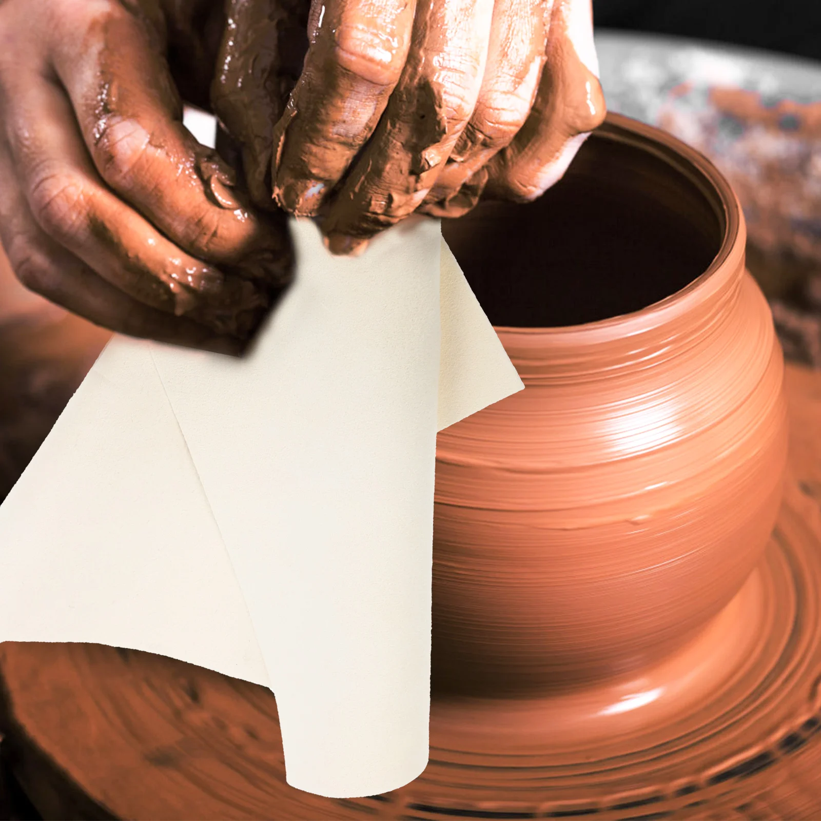 

10pcs Deer Skin Pottery Tools For Clay Sculpting Easy Diy Absorbent Mud Cloth Cushion For Ceramic Shaping Craft Making