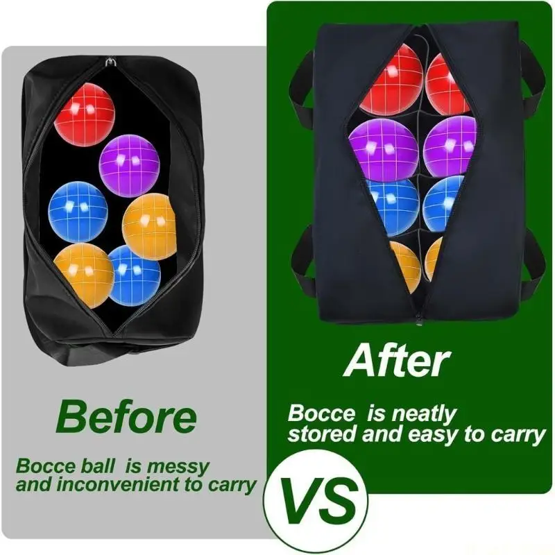 M5TC Convenient Carry Bocce Accessories Holder Bag With Padded Support For Comfort