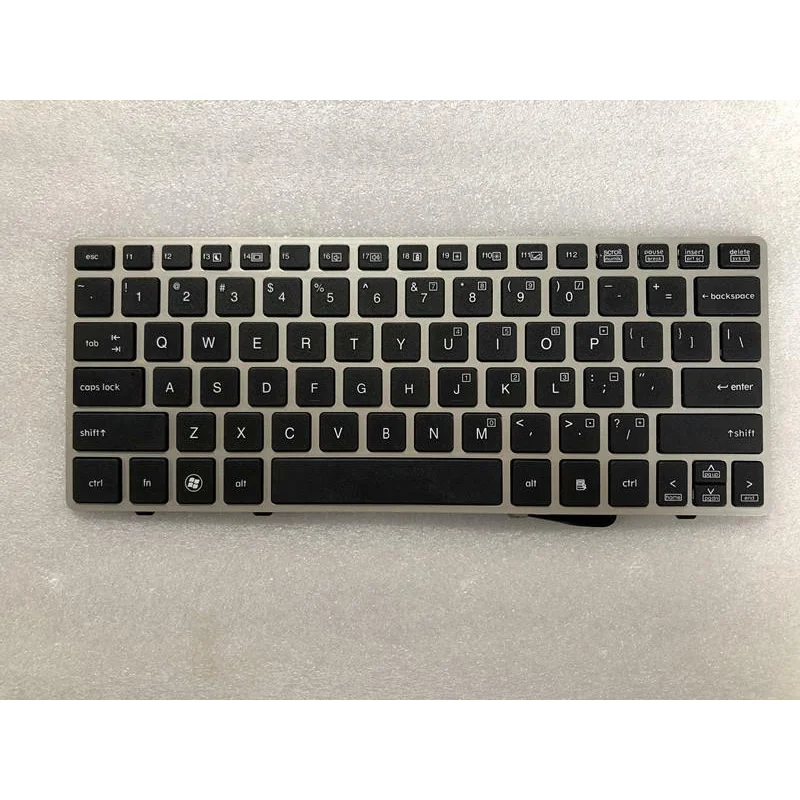 

НОВАЯ КЛАВИАТУРА ДЛЯ HP EliteBook 2560 2560p 2570 2570p, американская раскладка, серебристая рамка