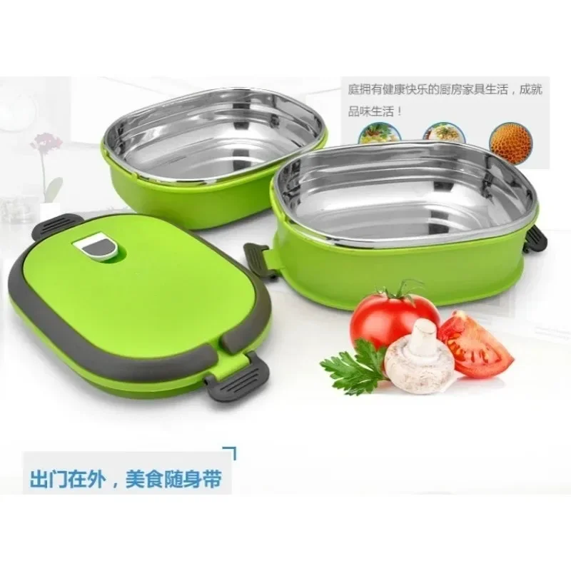1 Pcs Portable Single Layer Rectangular Stainless Steel Bento Box Sealed Student Lunch Box Food Storage Container Random Color