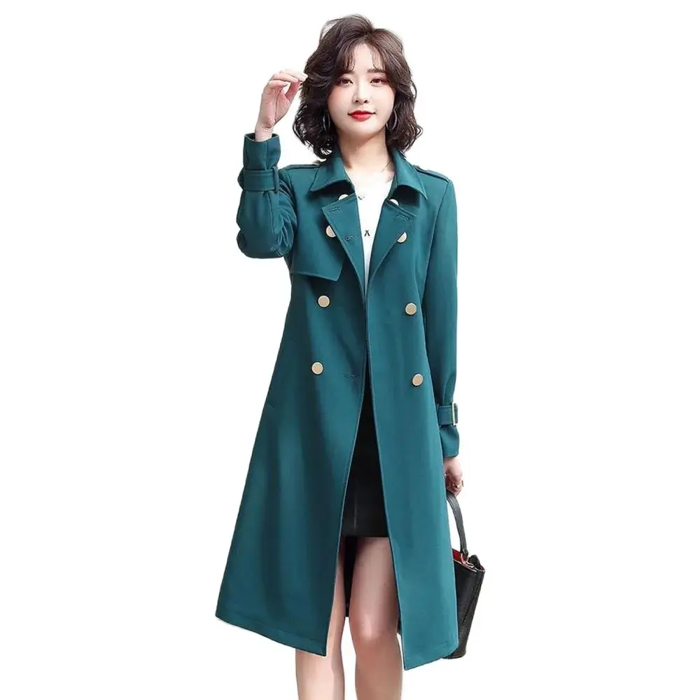 

Coat Women's 2024 Spring And Autumn New Fashion Over The Knee Korean Students Mori,Tie Temperament Popular Trench Coat Tide.