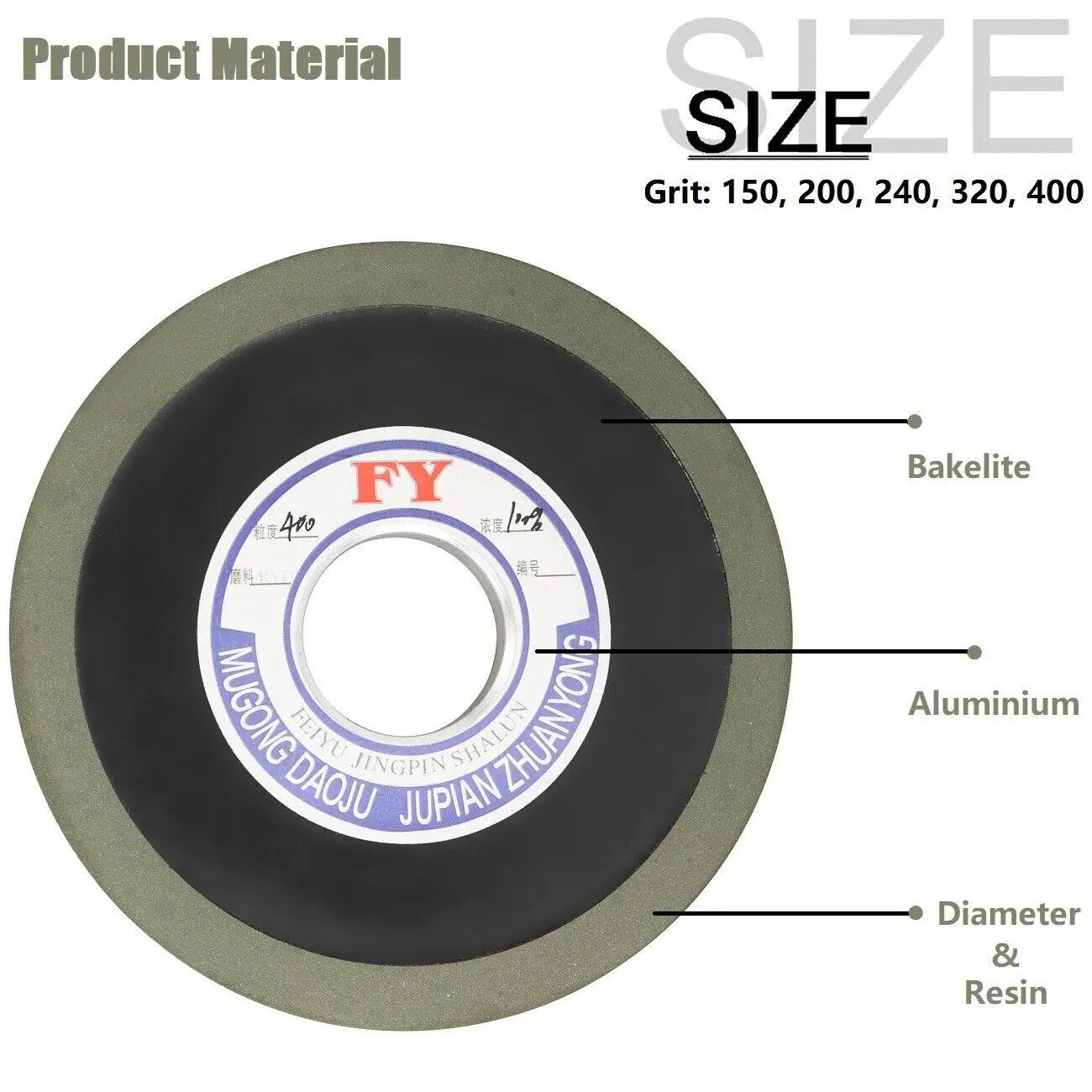 Rebolo de diamante 100/125/150mm disco de corte bond moagem afiador moedor para ferramentas de corte de carboneto de aço tungstênio