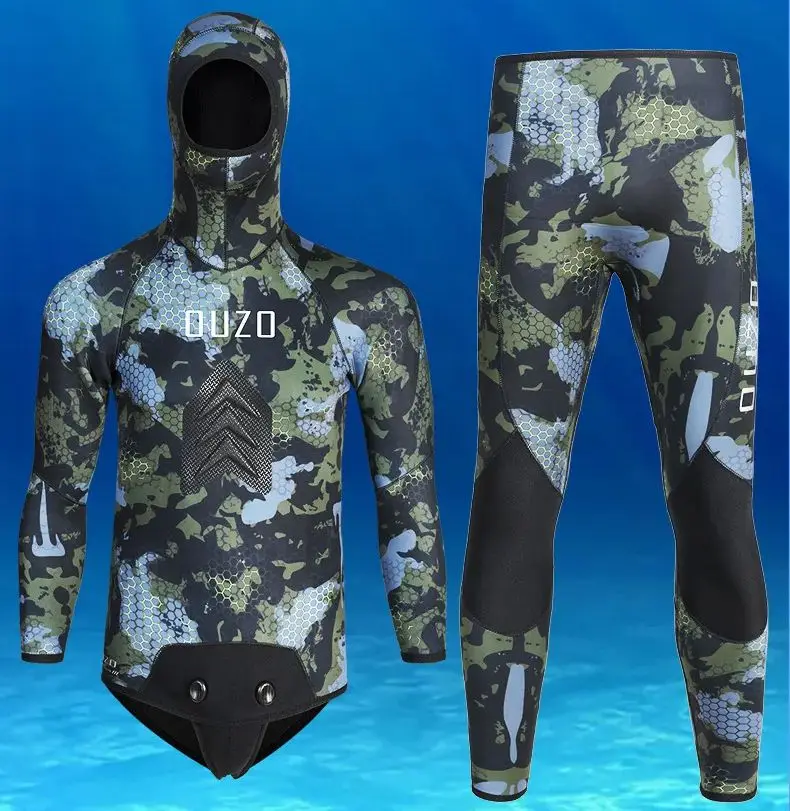 

3.5mm Cr Light Leather High Quality Diving Suit Thickened Warm Cold Split Camouflage Wetsuit Winter Fishing And Hunting Wetsuit