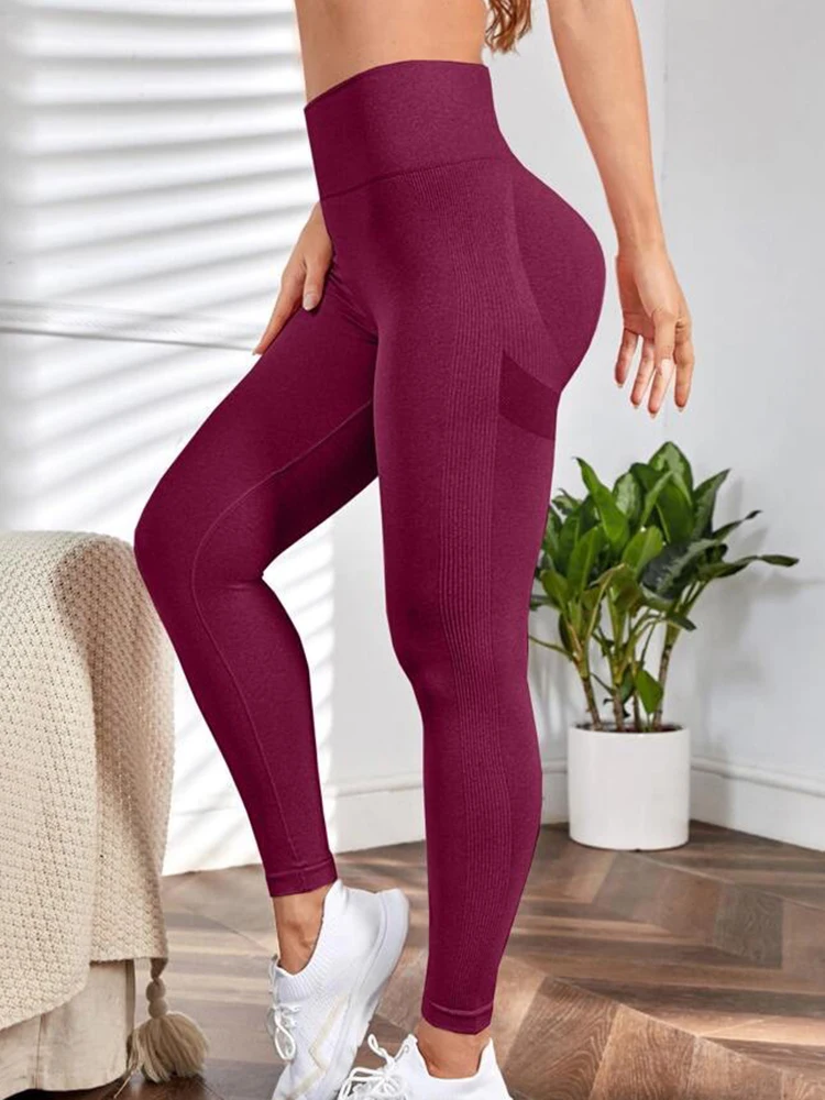 Fitness legginsy gimnastyczne ćwiczenia sportowe kobiece spodnie do jogi podnoszenie bioder damskie legginsy spodnie z wysokim stanem bieganie