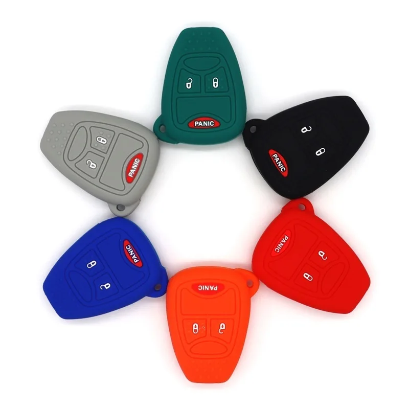 مناسبة لسيارة جيب رانجلر فري لانسر كرايسلر 300C دودج حافظة مفاتيح من السيليكون #5