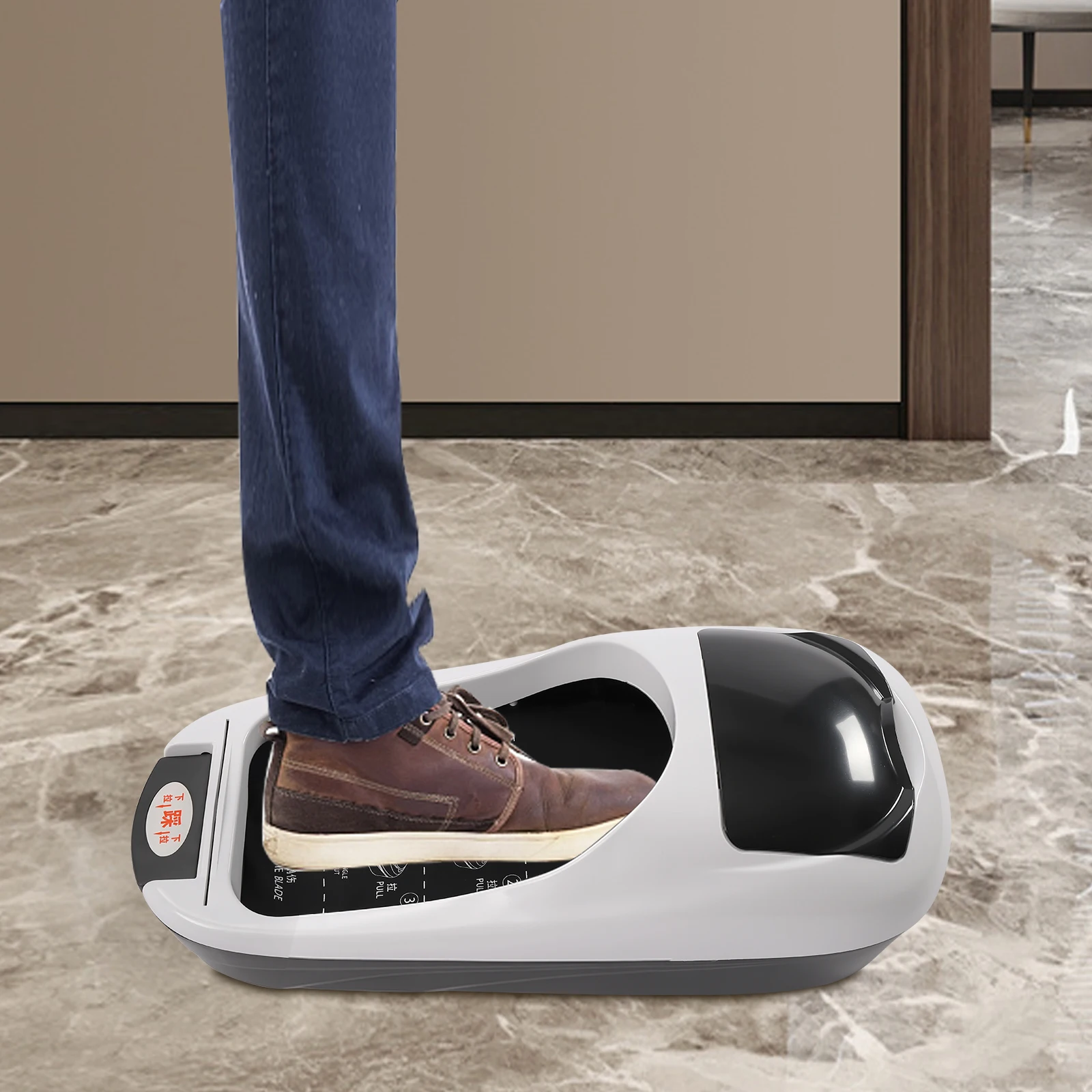 

Max Size 45 Shoe Covers Machine Automatic Shoe Cover Dispenser with Stainless Iron Blade, Apartments, Homes, Hygiene Areas