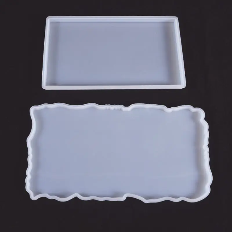 Resin Coaster Molds Irregular Plate Storage Tray Mould Silicone Agate Coaster Special-shaped Molds for Making DIY Craft Y08E