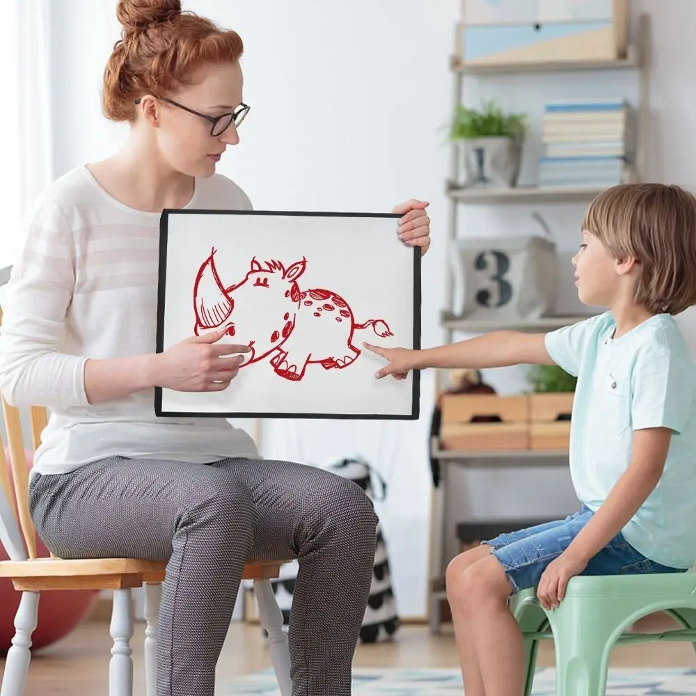 Petite planche à dessin pliable, tableau blanc réutilisable debout, mémo portable et effaçable pour la maison