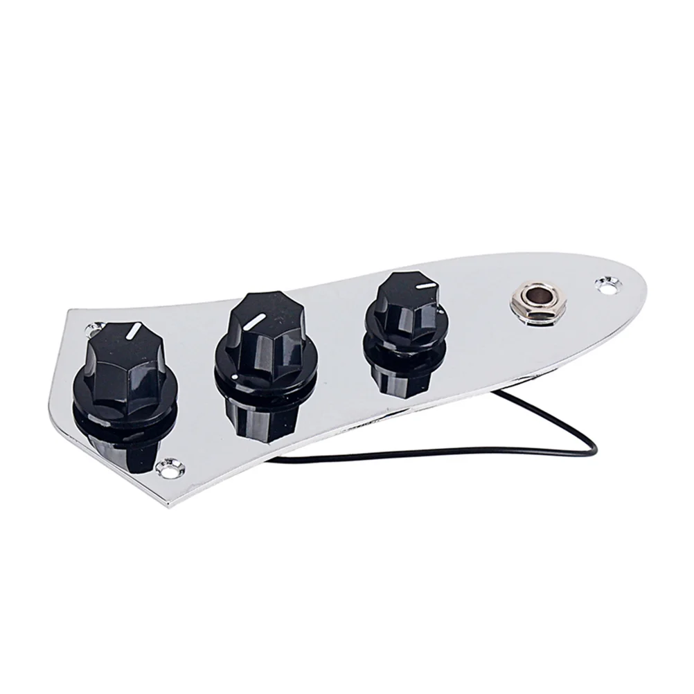 

1 Set Wired Loaded Prewired Control Plate Harness Knobs for JB Guitar Parts GE112 (Silver) Guitar Control Plate