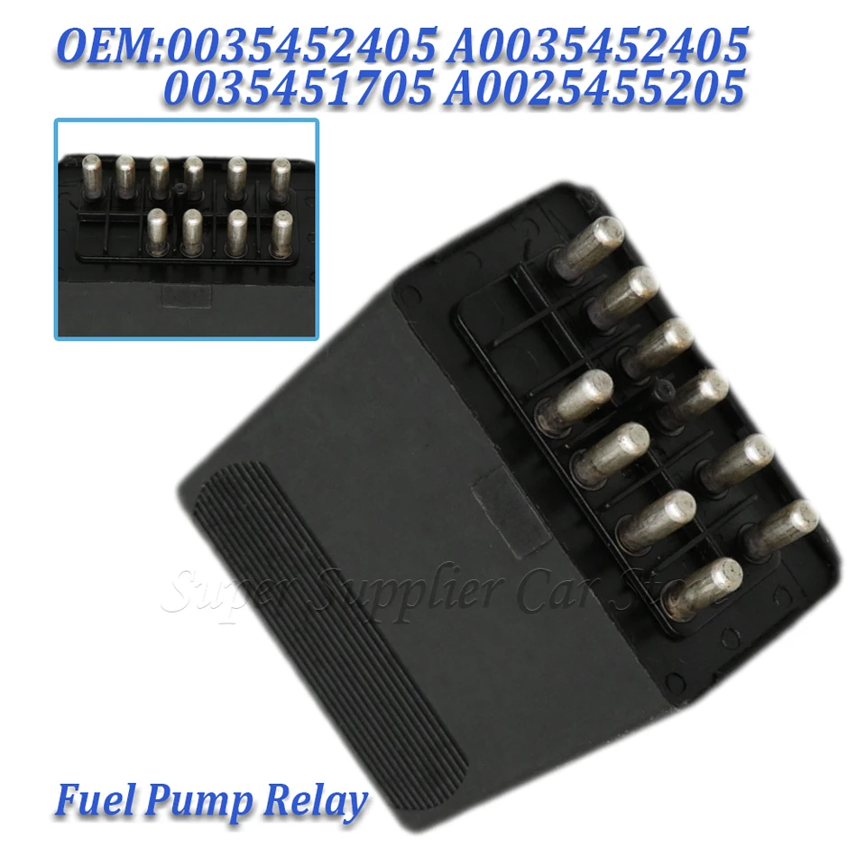 Relé Bomba Combustible 0035452405 Para Mercedes W124, W201, W463, R107, G-Class, SL (10 Pines, Reemplazo Directo)