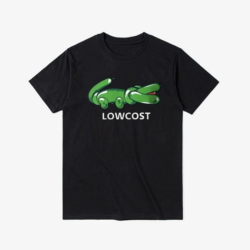 The 2025 Summer Fashion Low-cost Balloon Crocodile Print Round-neck T-shirt Is Loose and Versatile Suitable for Both Men Women