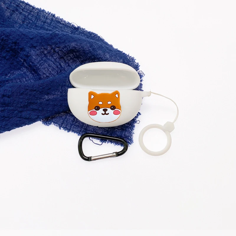 Funda de dibujos animados para OPPO Enco Free2 / Free 2i, carcasa de silicona con anillo anticaída, protección para auriculares Bluetooth, accesorios de caja