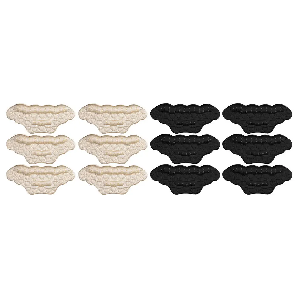 

6Pairs Stable Performance Anti-Slip Heel Pads Breathable Adhesive Heel Liners for High Heels Sneakers Shoes
