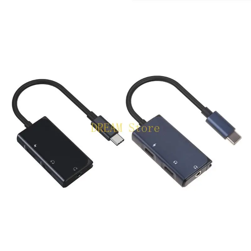 Headphone Adapter Cable Type-C 3-in-1 HUB Support PD 60W Fast Charging Game Live Best Sale