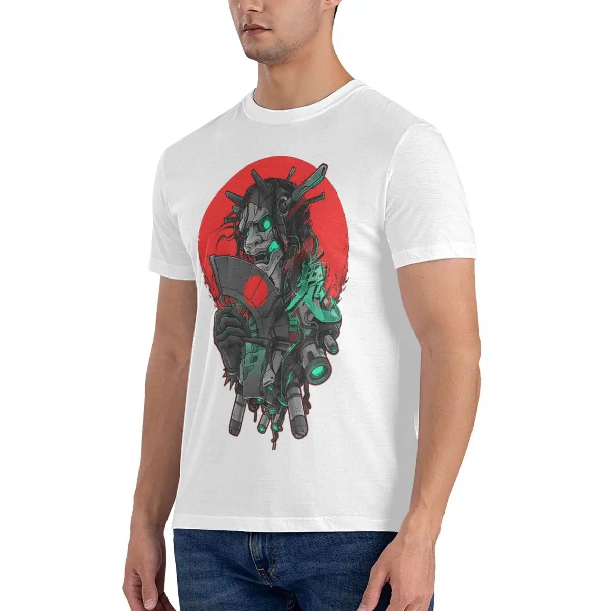 Hannya Mecha - Horror - Dark Edition T-Shirt  ONI Novelty 100% Cotton Tee Shirt Round Neck Short Sleeve T Shirt 4XL 5XL Clothes