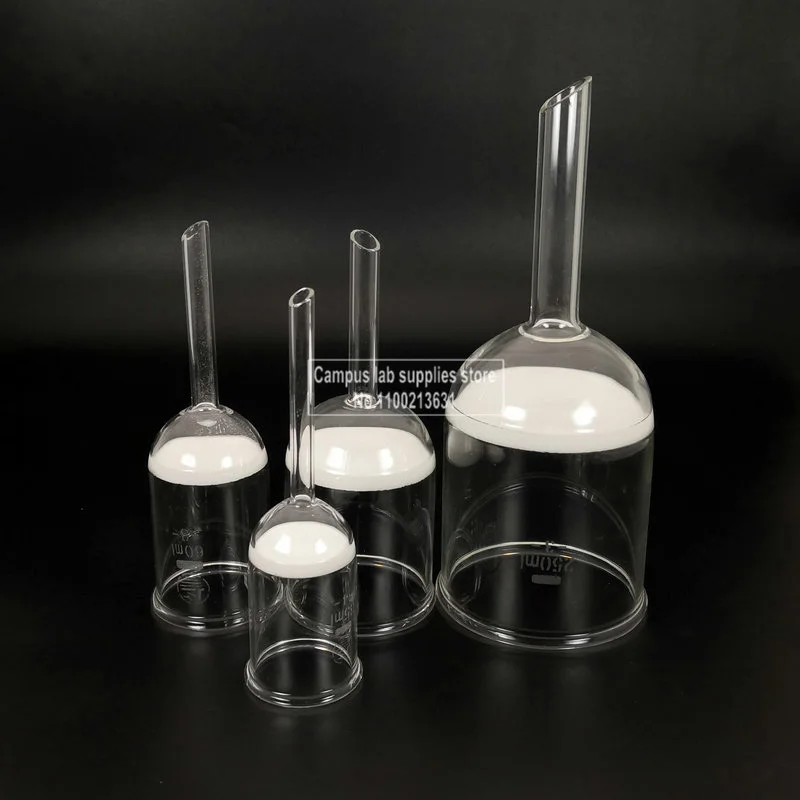 1pcs Glass Sand Core Funnel 30 40 60 100 250 500 1000ml Laboratory Acid and Alkali Resistant Vertical Melting Filtration Funnel