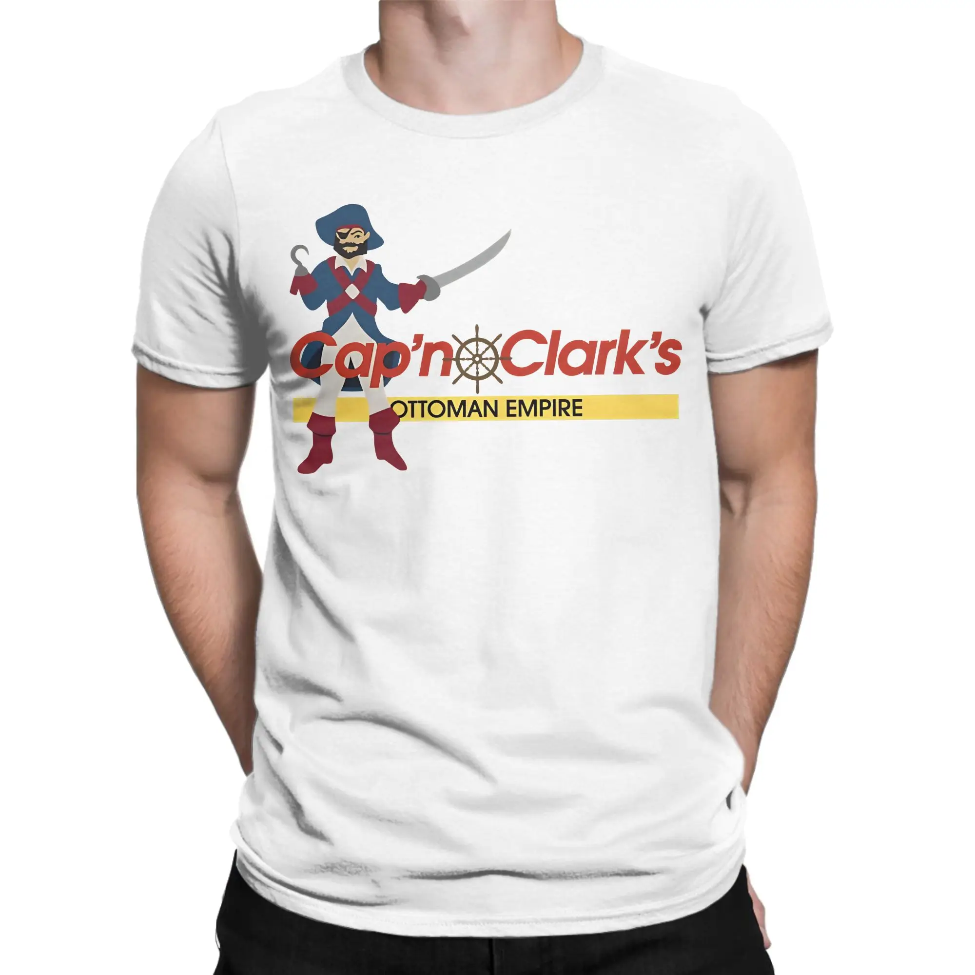 Movie Backrooms Cap'n Clark's Ottoman Empire T-Shirt Beach  Y2K Basic T-Shirts 100 Cotton Fashion Tee Shirt For Men's Print Tees