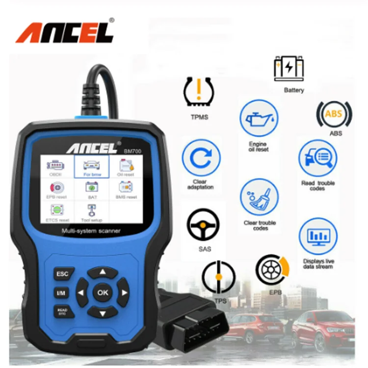 ANCEL BM700  b MW Automobile Tester Oil Maintenance Battery EPB SAS Airbag TPMS Reset