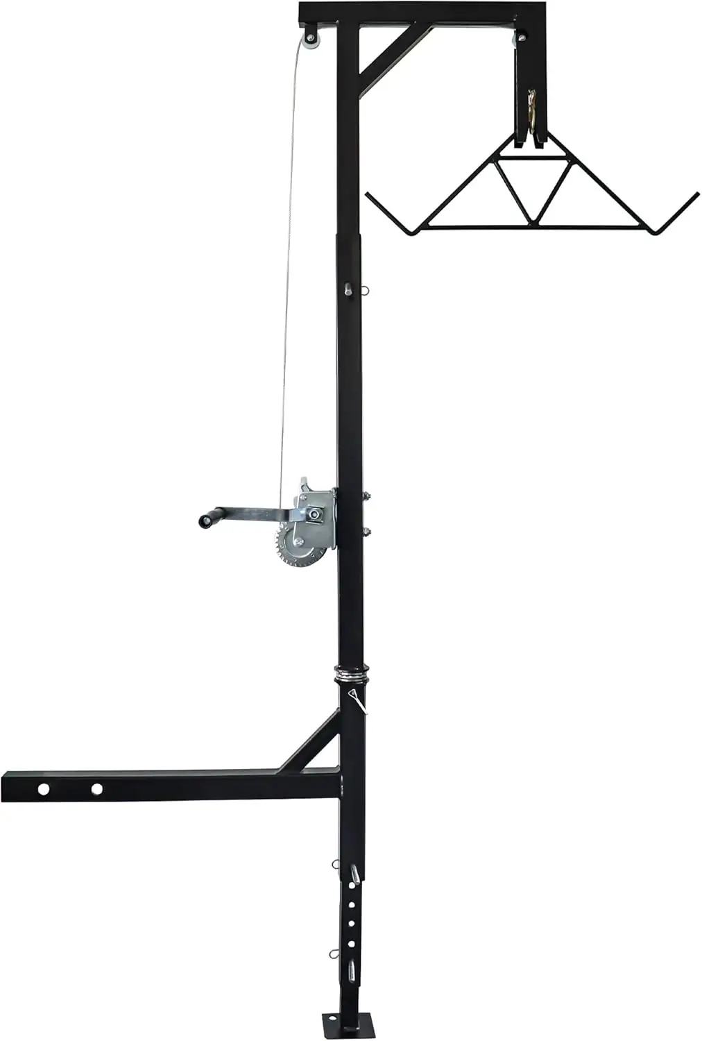 Truck Hitch Game Hoist & Gambrel - 500lbs with 360 Degree Swivel - Complete Hoist Kit (Included Winch/Gambrel)