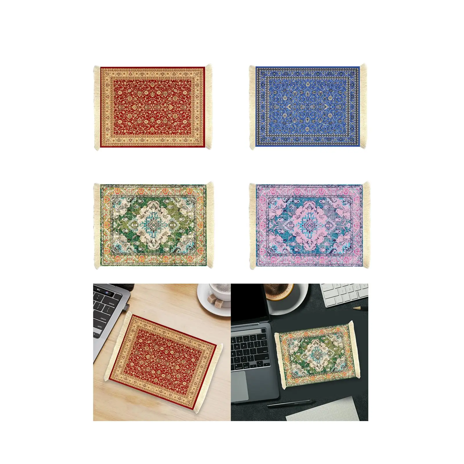 Mouse Pad with Anti Slip Rubber Base Persian Style Ergonomic Mousepad Carpet Mouse Mat for Office Home Laptop Computer Travel image 3