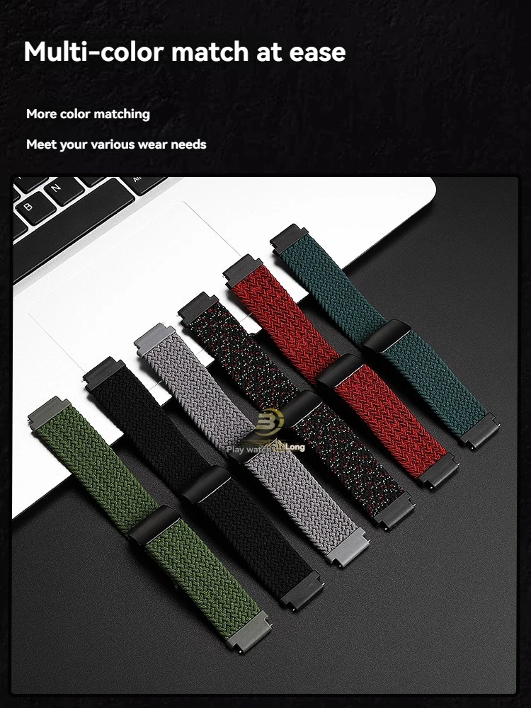 카시오 AE-1200WHD/A158/A168/F91W/A159/A169 마그네틱 버클 경량 스트랩 팔찌용 탄성 나일론 퀵 릴리스 시계 밴드