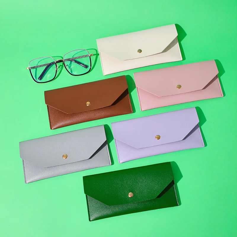 

10pcs PU leather purse bag sunglasses storage bag solid color jewelry dustproof change bag customized logo