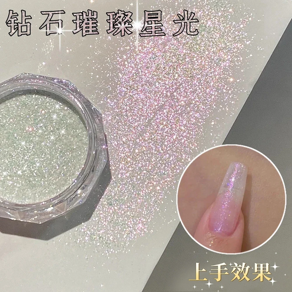 1Jar Perle Effekt Nagel Pulver Spiegel Aurora Chrom Meerjungfrau Nägel Kunst Pulver Regenbogen AB Magie Spiegel Perle Shell Pulver liefert