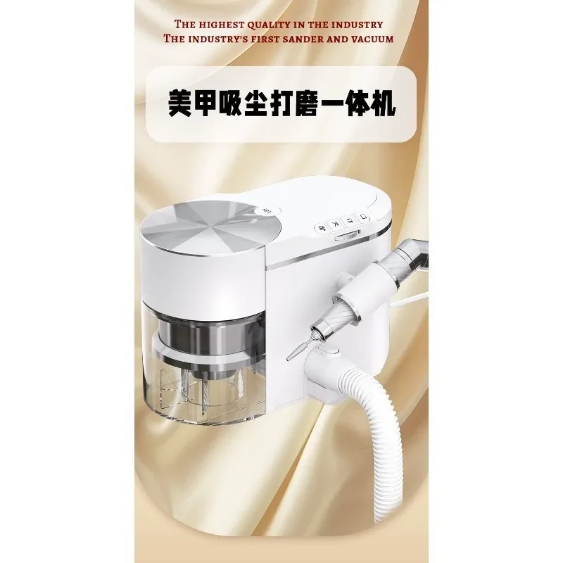 Professional Nail Dust Vacuum Cleaner – Low-Noise Salon Extractor for Nail Filing Debris, Includes Filter & Adjustable Arm