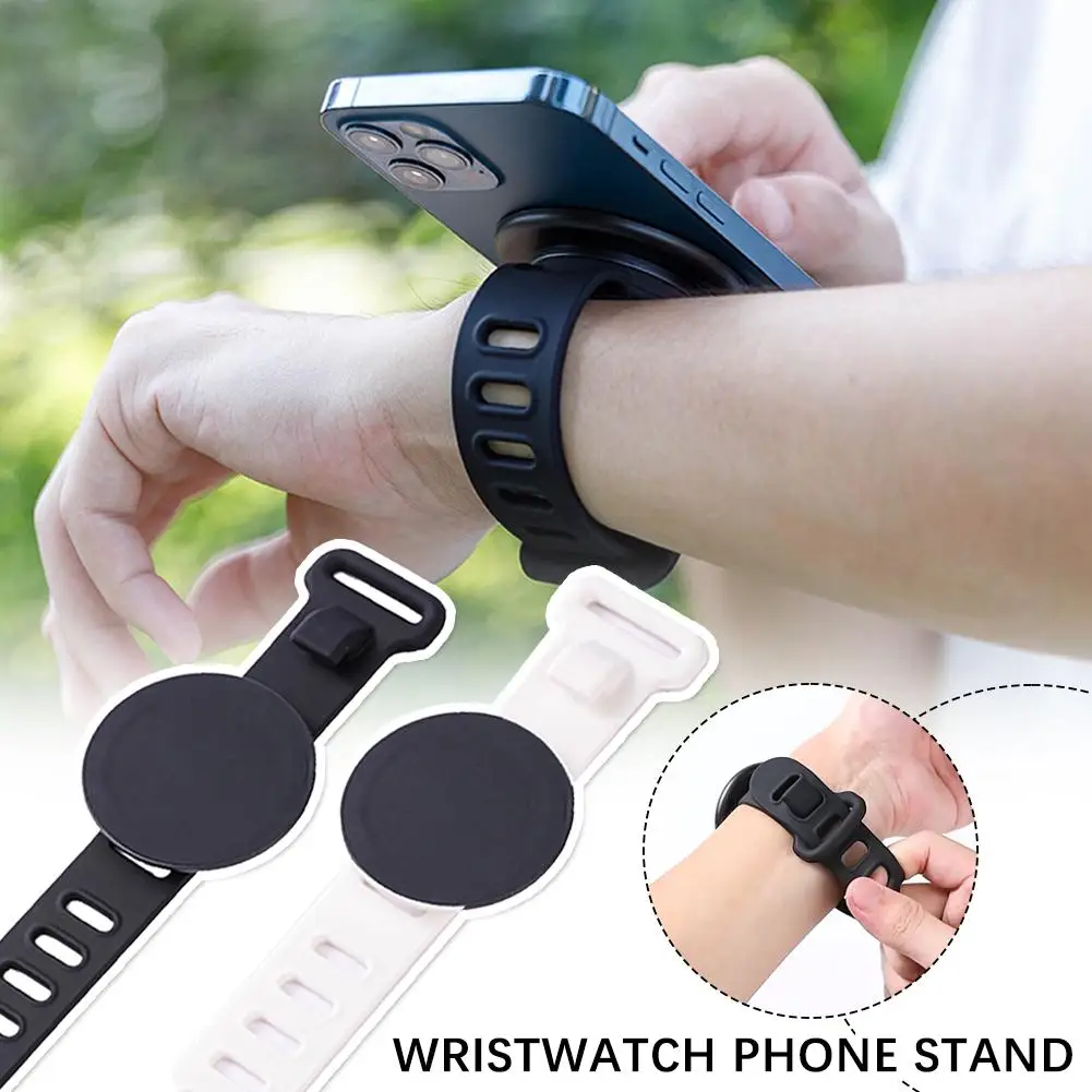 1 Pcs Magnetic Cell Phone Holder Wrist Watch Arm Strong Holder Magnetic Outdoor Cycling Sports V6m1