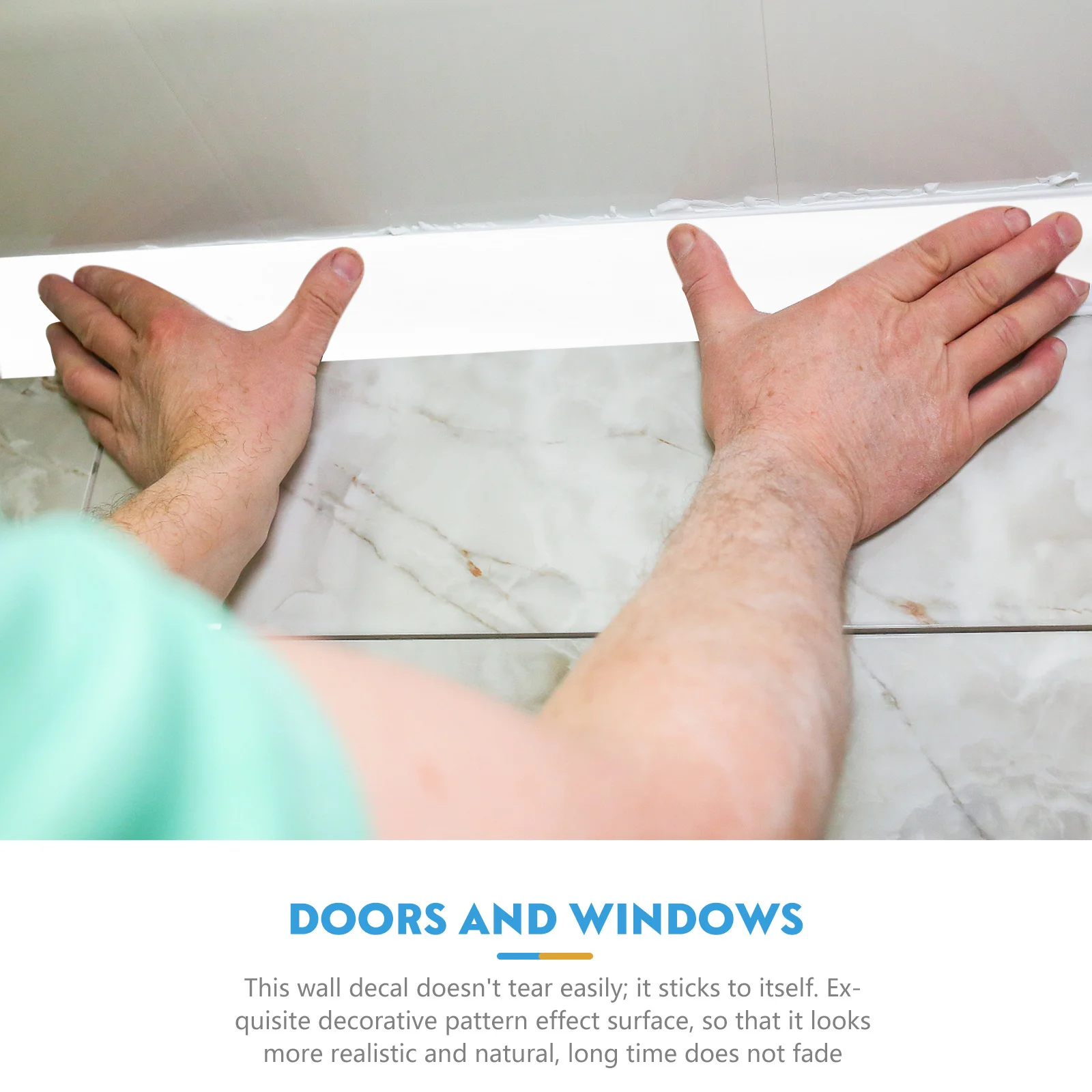 

1 Roll Wood Grain Pattern Self-Adhesive Wall Sticker Removable Door Frame Decal Home Furniture Decoration Window Frame