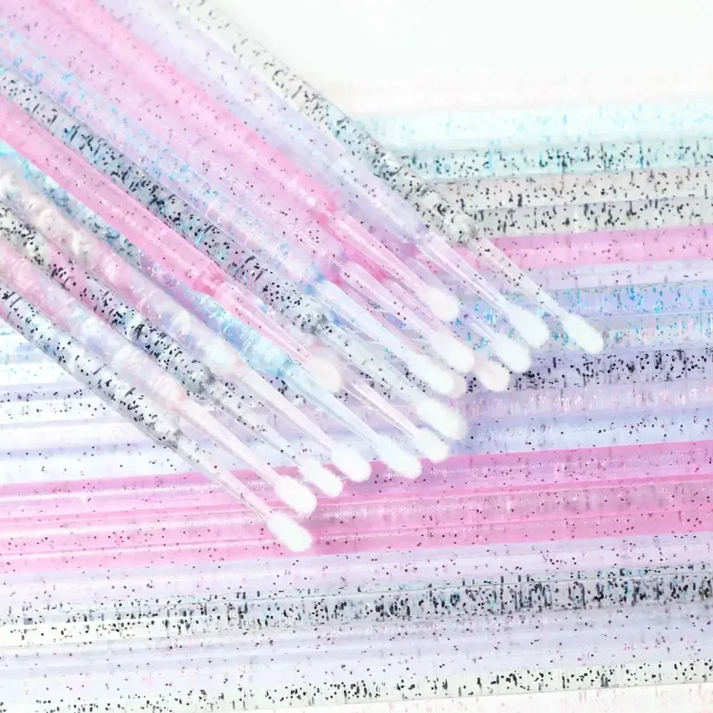 Micro bâtons d'extension d'outils de maquillage, 500 pièces/lot, brosses applicatrices de cils jetables pour brosse de nettoyage de cils, vente en gros