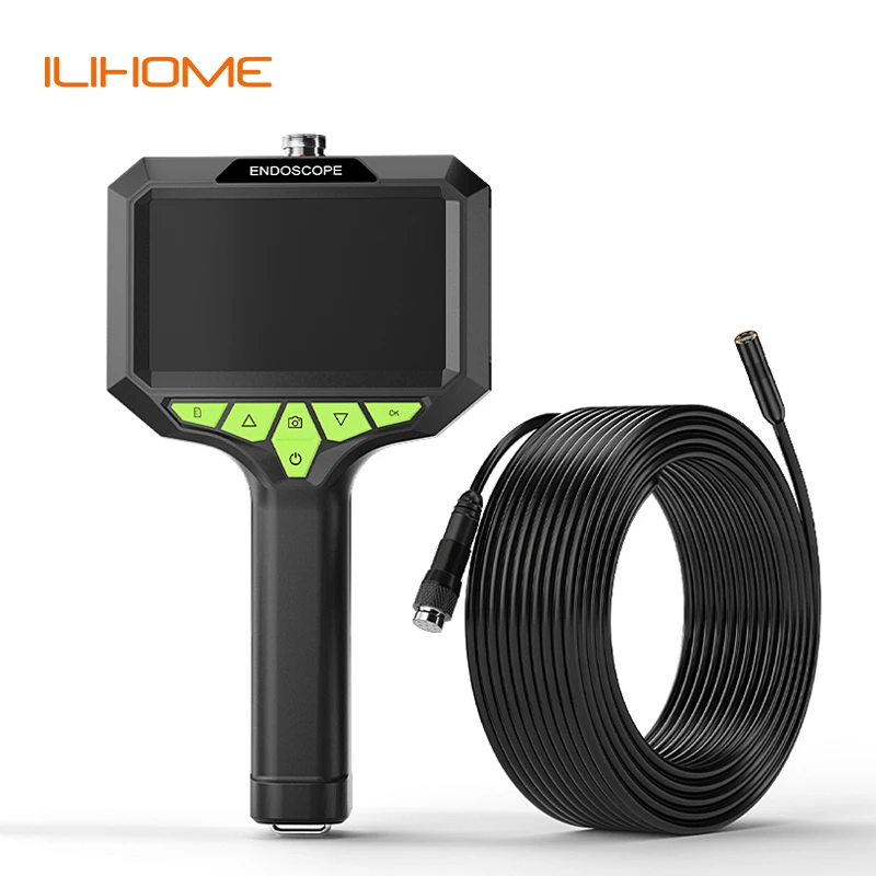 Handheld Endoscope Camera 4.3 Inch Screen Replaceable 15M HD1080P Single Dual Triple Lens 5MP Autofocus Car Inspection Borescope