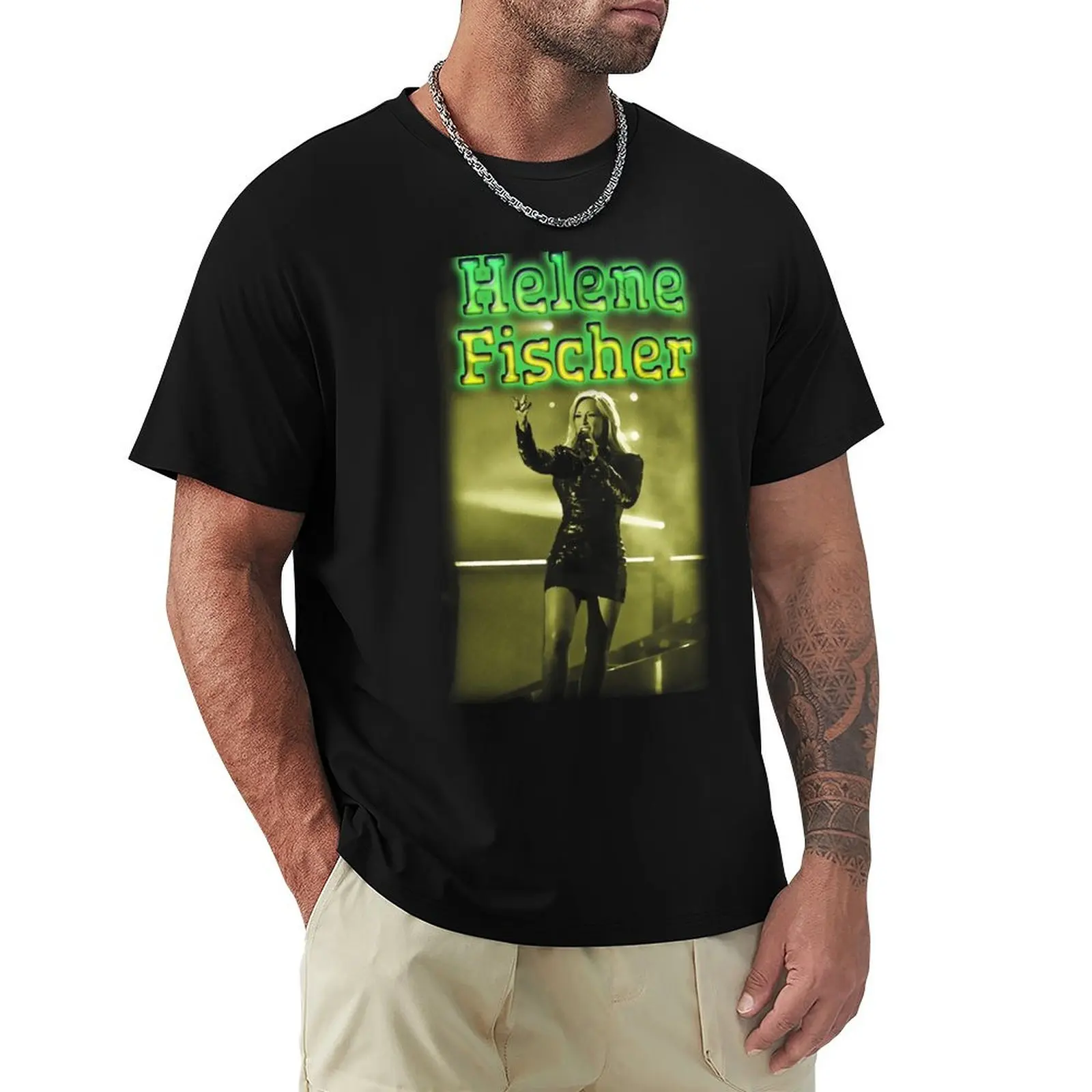 

Helene Fischer Live Perform T-Shirt Big and Tall Crew Neck Tee